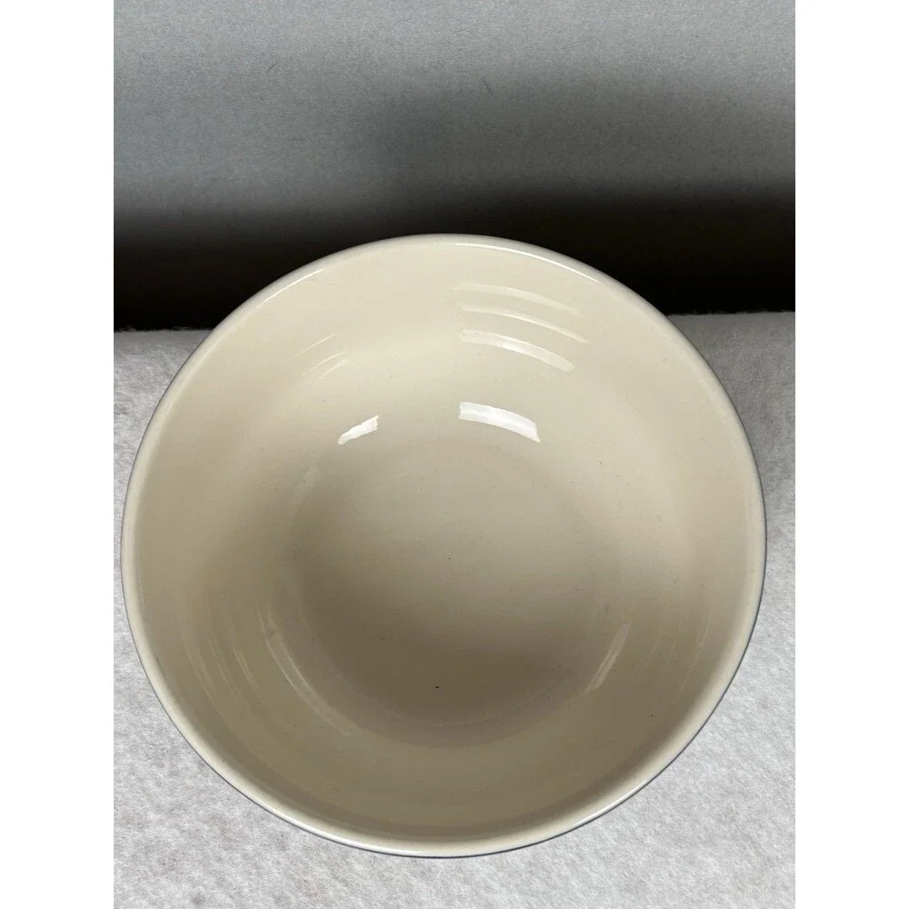 1 Staub 6.5 X 3.25 inch diameter cobalt blue & cream prep bowl
